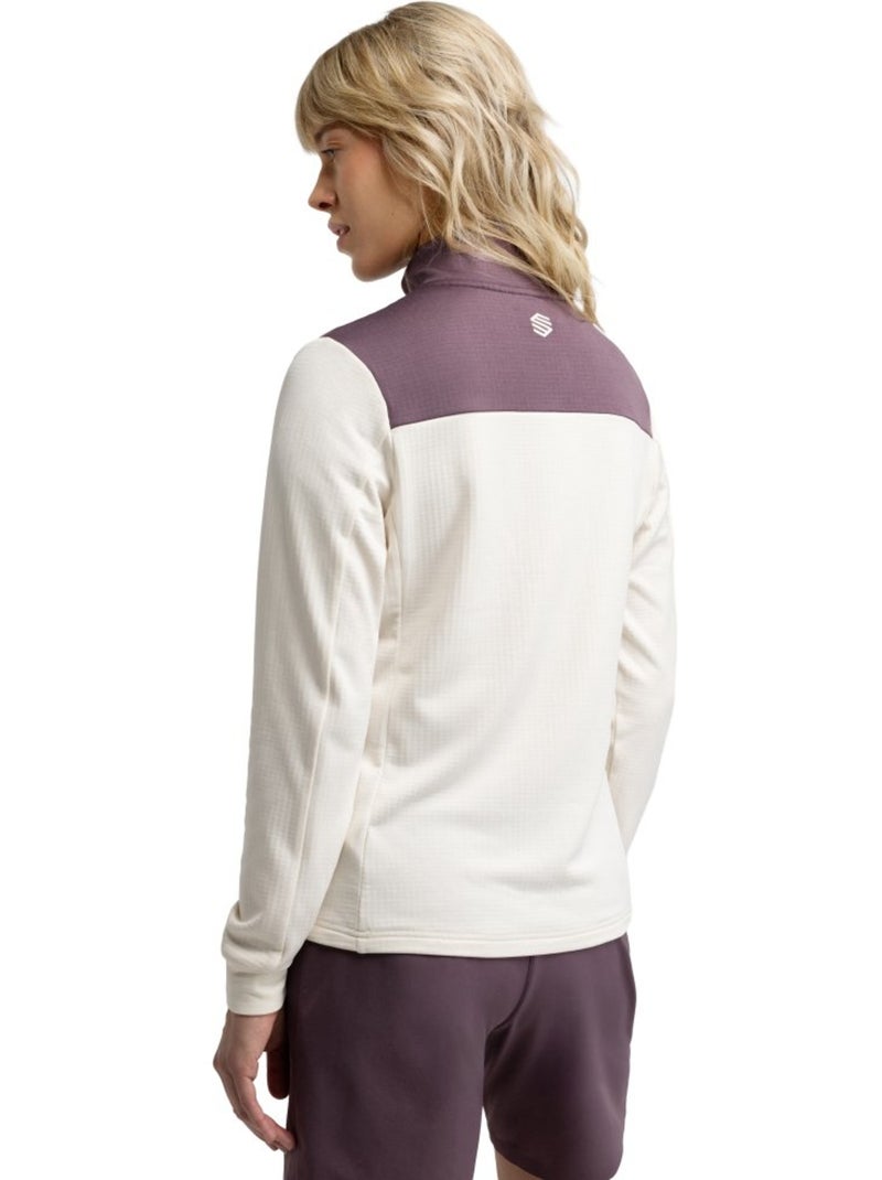 Pull demi-zip cyclotourisme femme cyclisme femme soulful sand Beige - Kiabi