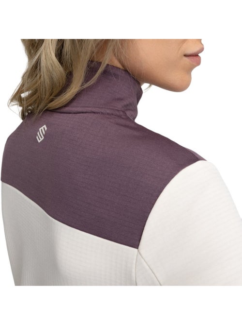 Pull demi-zip cyclotourisme femme cyclisme femme soulful sand - Kiabi