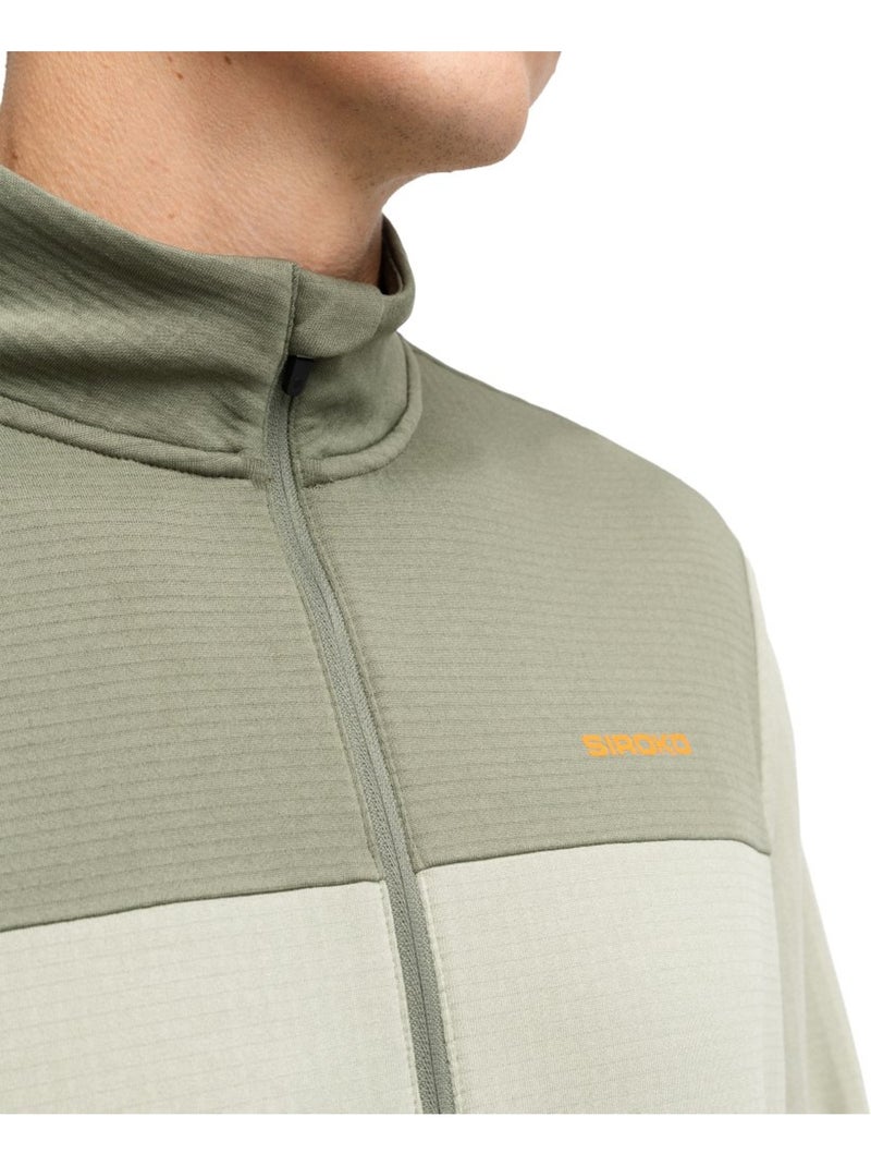 Pull demi-zip cyclotourisme homme cyclisme homme journey light Vert - Kiabi