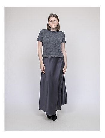 Pull details tressés kermela