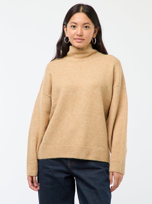 Pull doux avec fente bijou au dos - Kiabi