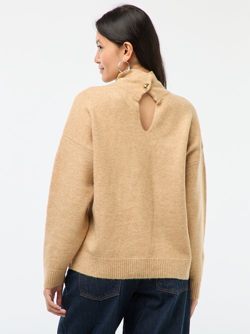 Pull doux avec fente bijou au dos - Kiabi