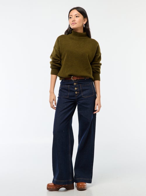 Pull doux avec fente bijou au dos - Kiabi