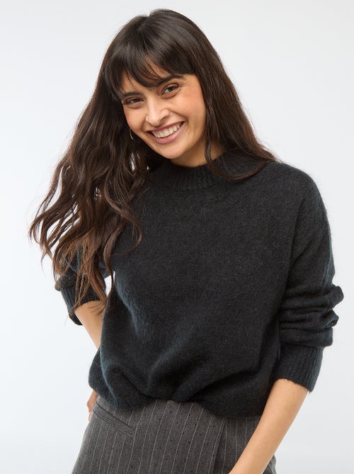 Pull doux en mohair et laine - Kiabi