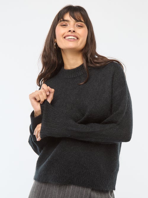 Pull doux en mohair et laine - Kiabi