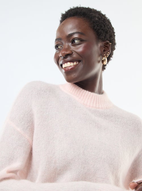 Pull doux en mohair et laine - Kiabi
