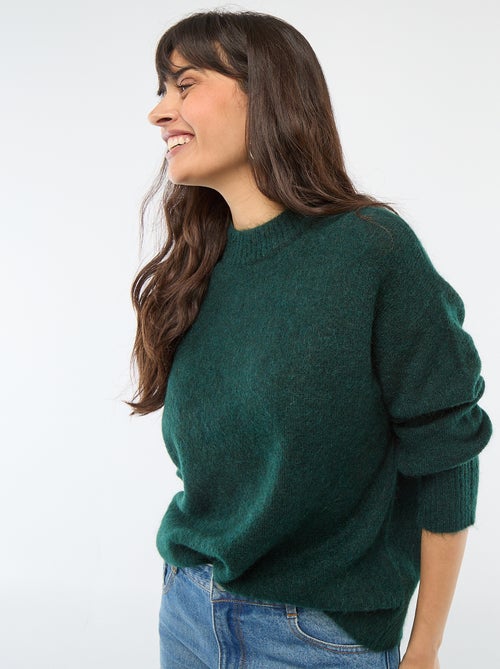 Pull doux en mohair et laine - Kiabi