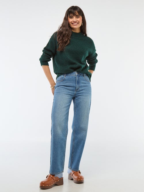 Pull doux en mohair et laine - Kiabi