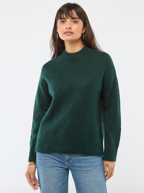 Pull doux en mohair et laine - Kiabi