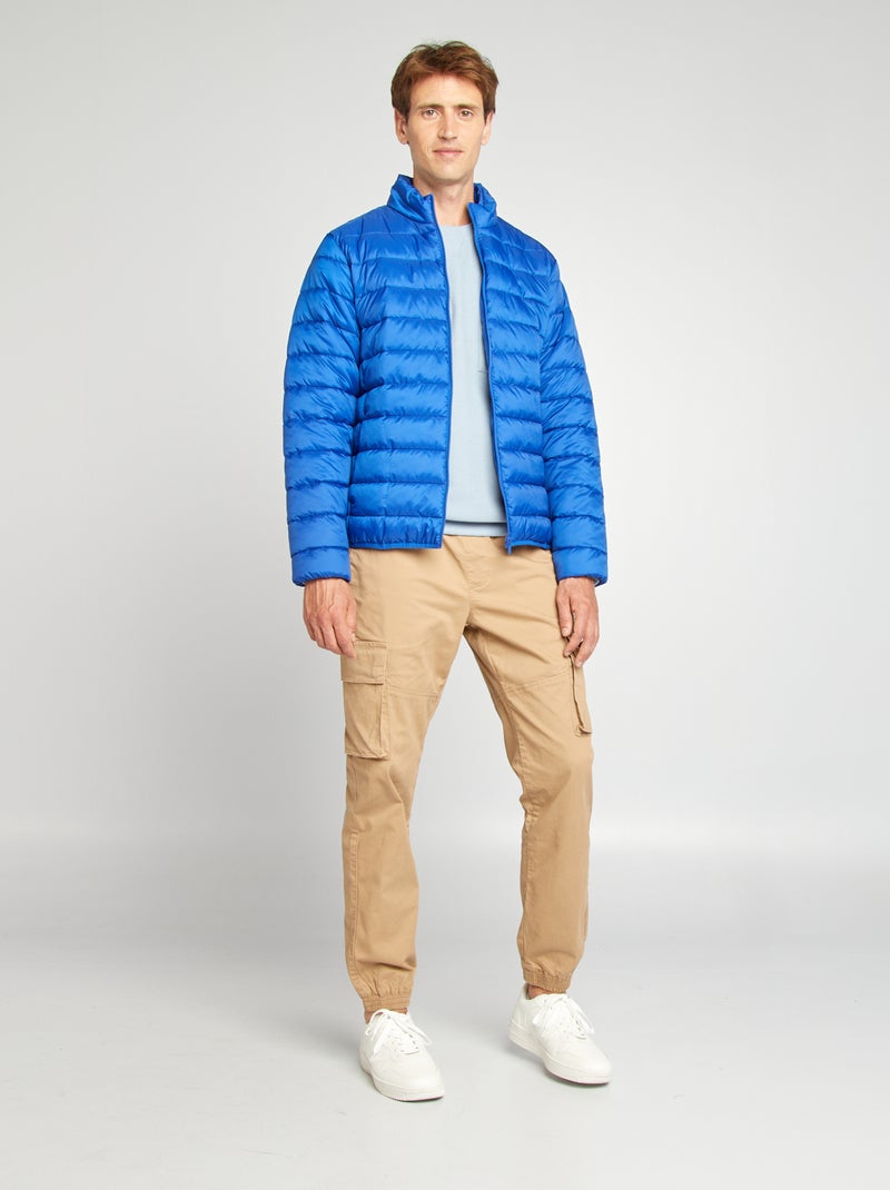 Pull droit en nid d'abeille Bleu - Kiabi