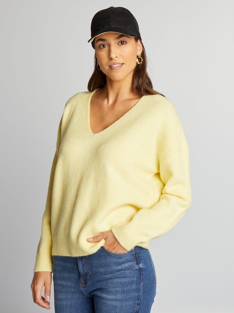 Pull Femme Very – Jaune – Taille 12 – Motif Los Angeles – Occasion