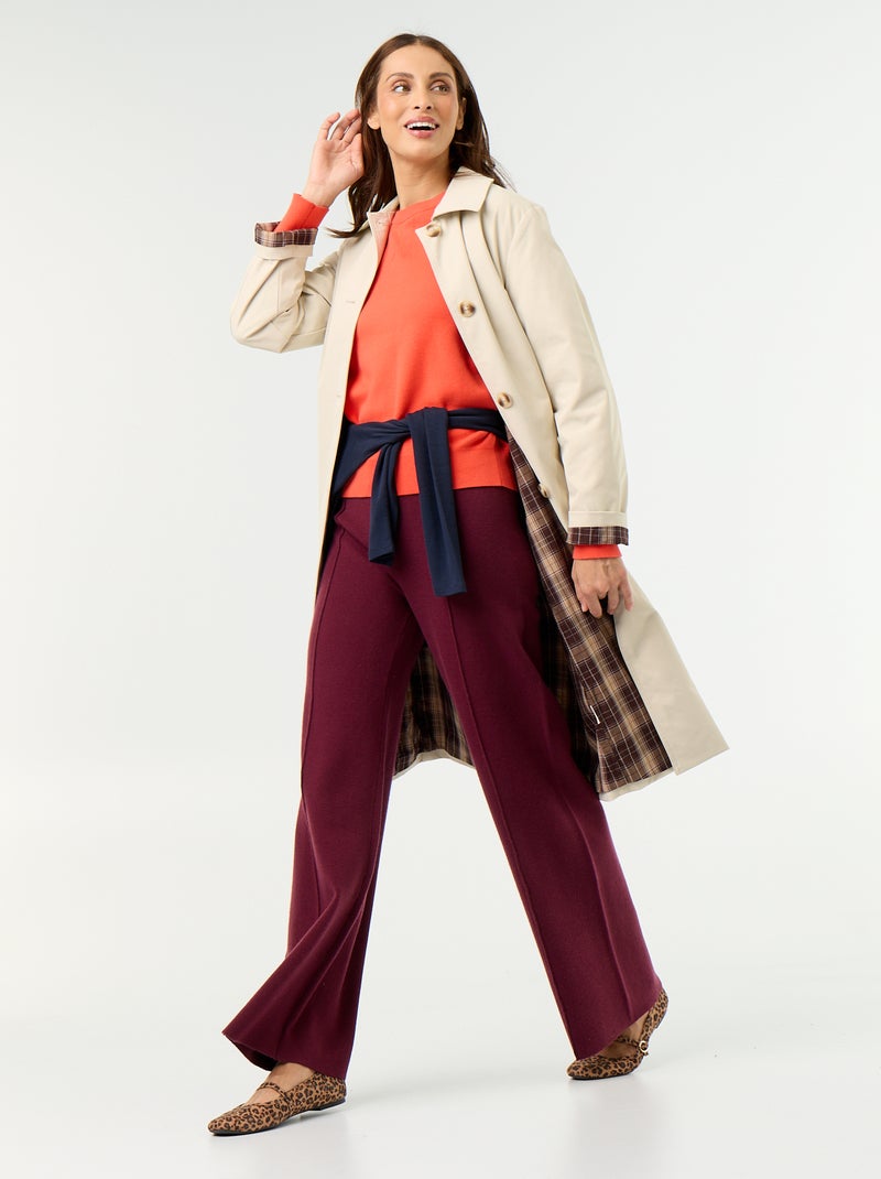 Pull en coton épais Rouge - Kiabi