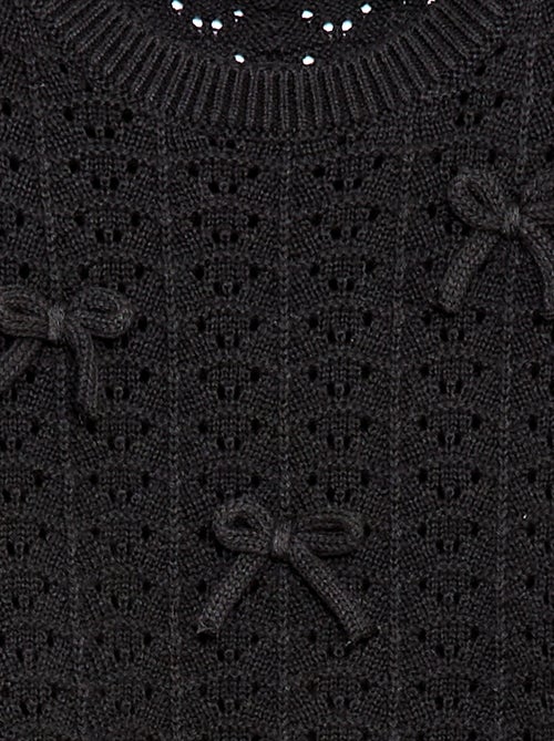 Pull en crochet à manches courtes - Kiabi