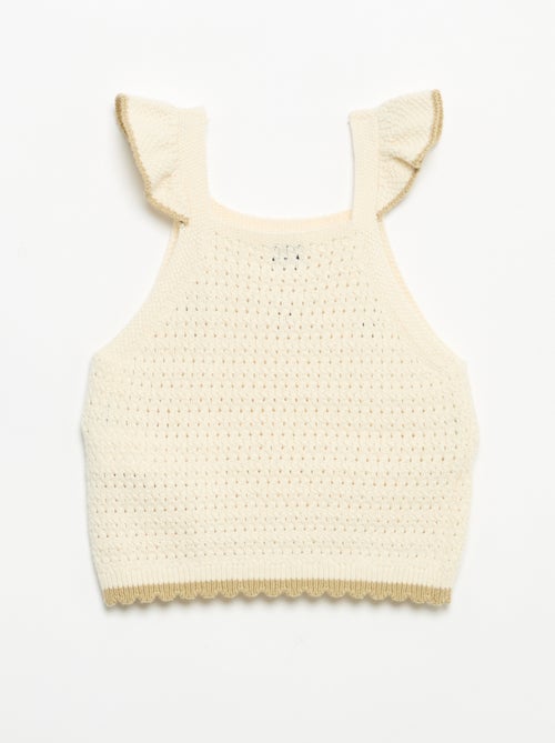 Pull en crochet sans manches - Kiabi Pull en crochet sans manches - Kiabi