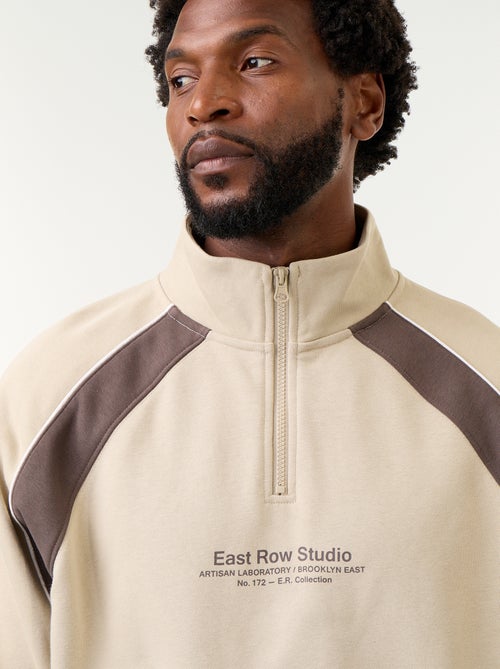 Pull en French Terry col camionneur - Kiabi Pull en French Terry col camionneur - Kiabi