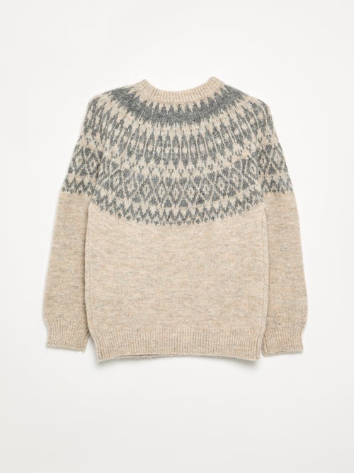 Pull en jacquard - Kiabi