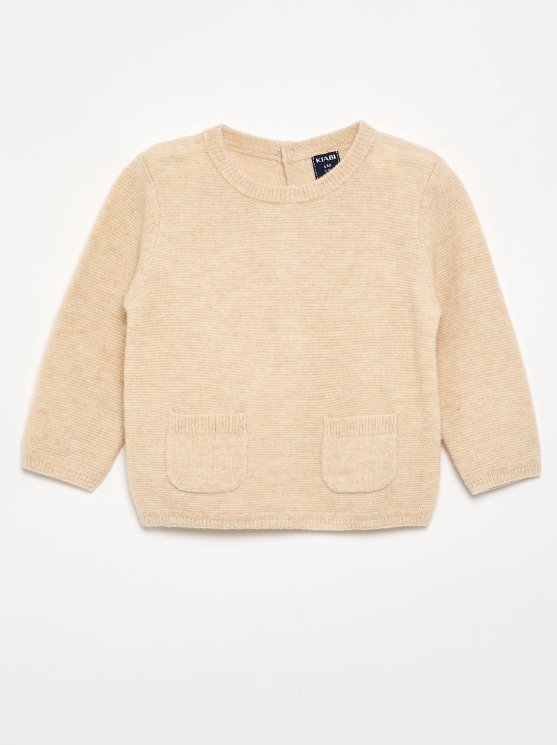 Pull en laine et cachemire - Premium Beige - Kiabi