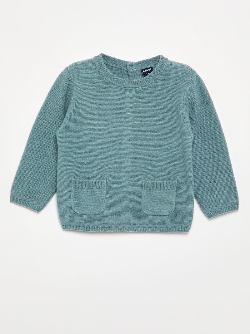 Pull en laine et cachemire - Premium Bleu - Kiabi