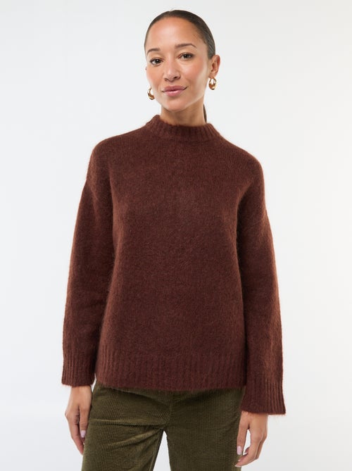 Pull en laine et mohair - Kiabi