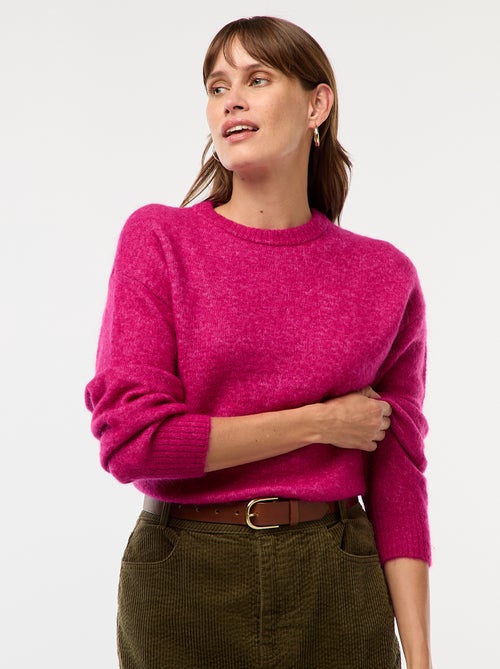 Pull en laine et mohair mélangé - Kiabi