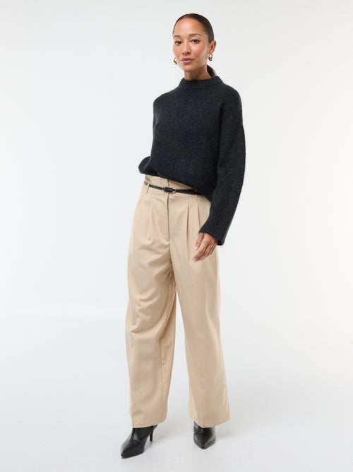 Pull en laine et mohair - Kiabi