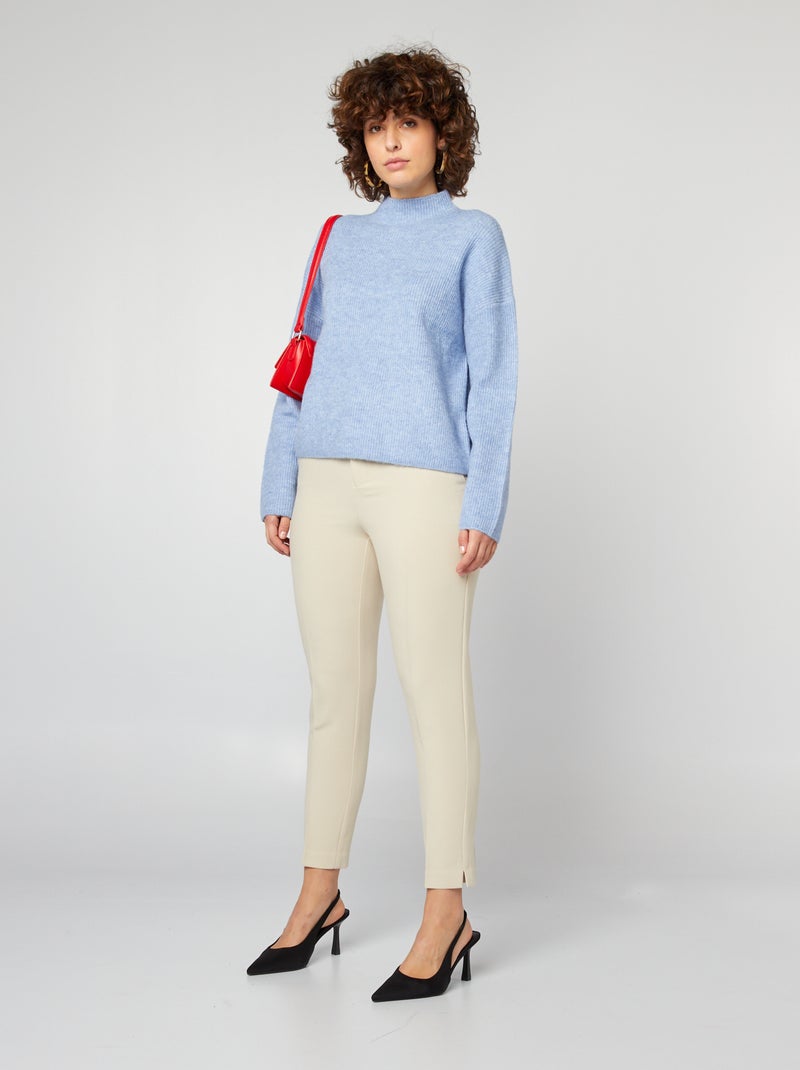 Pull en laine mélangée Bleu - Kiabi
