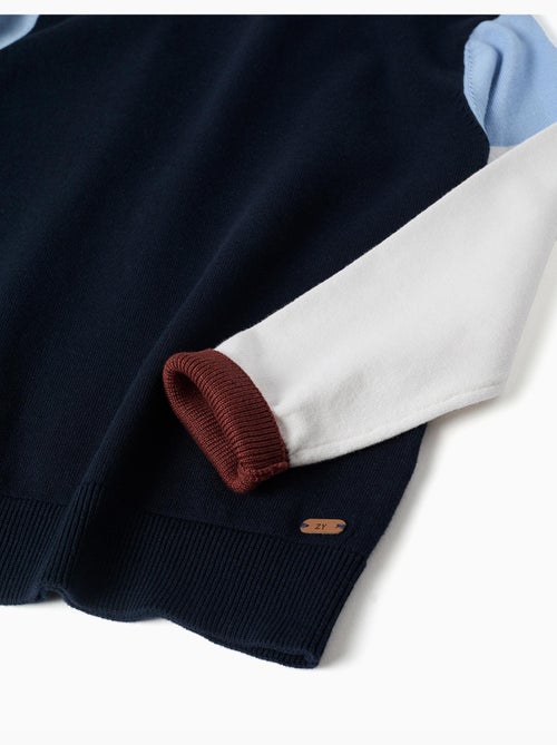 Pull en maille à blocs de couleur - Kiabi