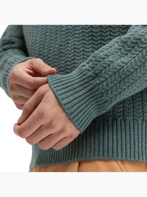 Pull en maille à col montant et demi-zip homme homme tiksi - Kiabi