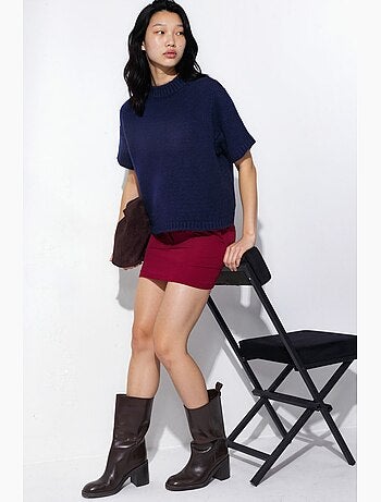 Pull en maille à col rond et coupe décontractée hiccup