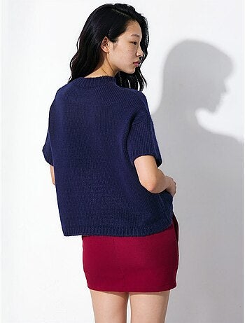 Pull en maille à col rond et coupe décontractée hiccup