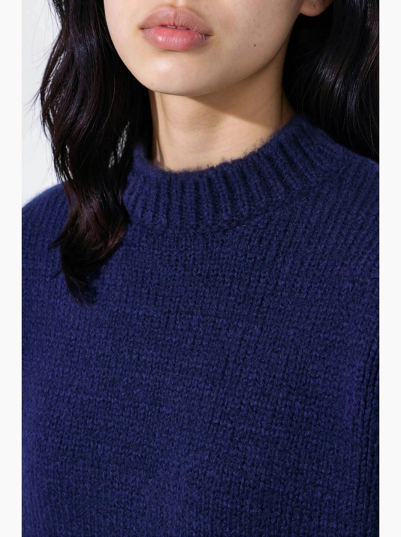 Pull en maille à col rond et coupe décontractée hiccup Bleu marine - Kiabi