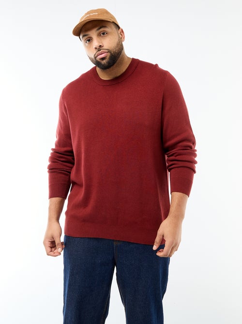 Pull en maille à col rond - Kiabi
