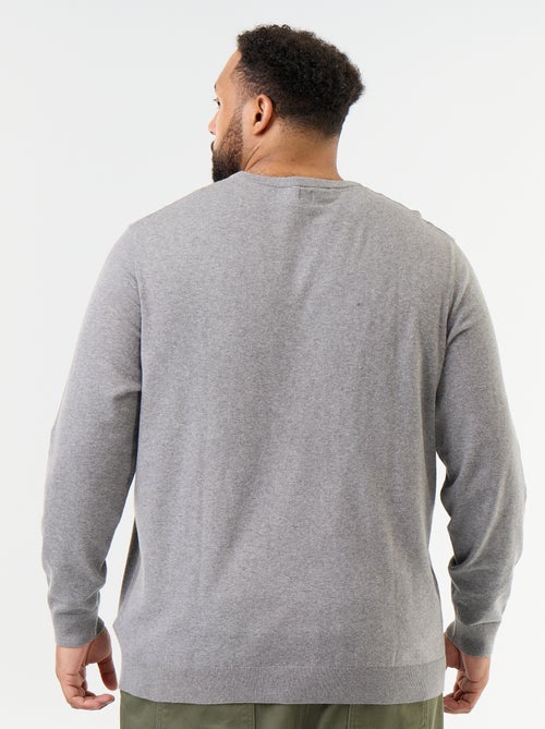 Pull en maille à col V - Kiabi
