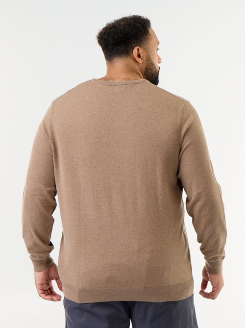 Pull en maille à col V - Kiabi