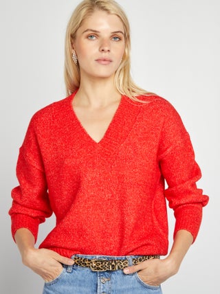 Pull en maille à col V