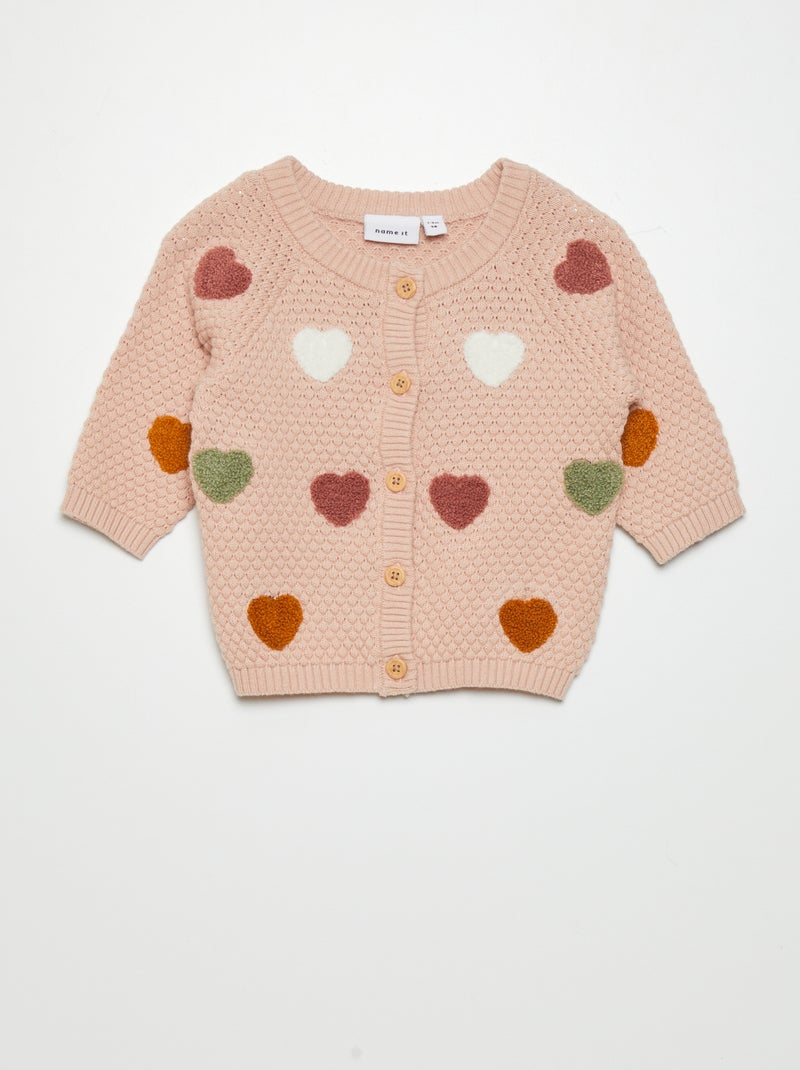 Kiabi Pull A Avec Coeur Pull En Maille à Motif 'cœur' Rose Kiabi