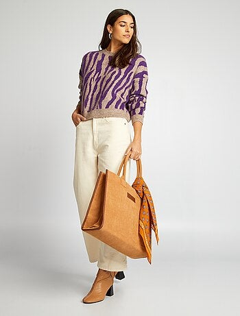 Pull en maille à motif 'zèbre' - Kiabi