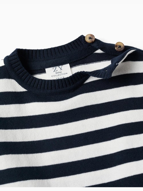 Pull en maille à rayures - Kiabi