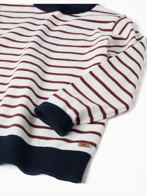 Pull en maille à rayures - Kiabi