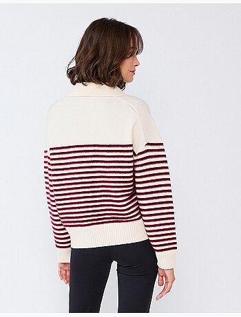 Pull en maille à rayures, mo fashion