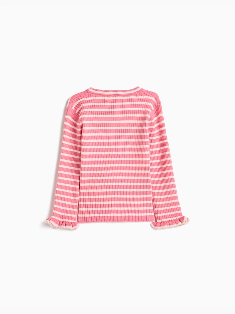 Pull en maille à rayures, mo fashion Rose - Kiabi