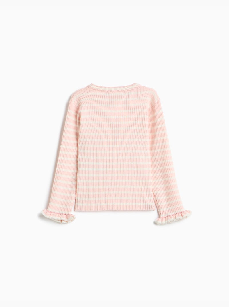Pull en maille à rayures, mo fashion Rose - Kiabi