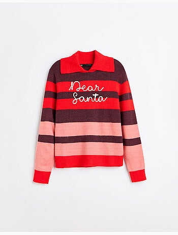 Pull en maille à rayures, mo fashion
