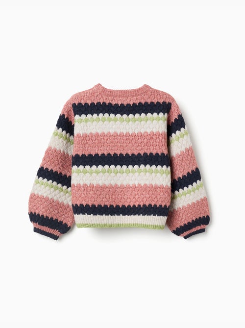 Pull en maille à rayures - Kiabi