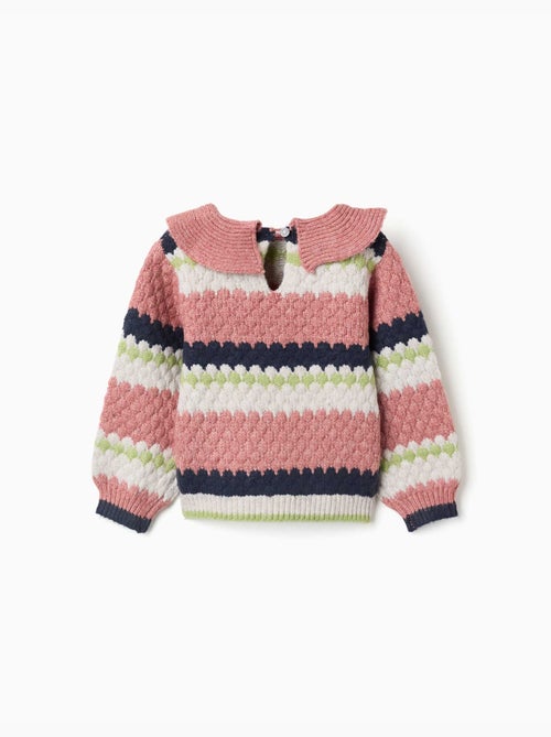 Pull en maille à rayures - Kiabi