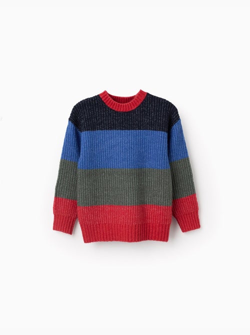 Pull en maille à rayures - Kiabi