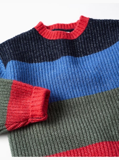 Pull en maille à rayures - Kiabi