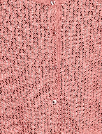 Pull en maille ajourée à col rond