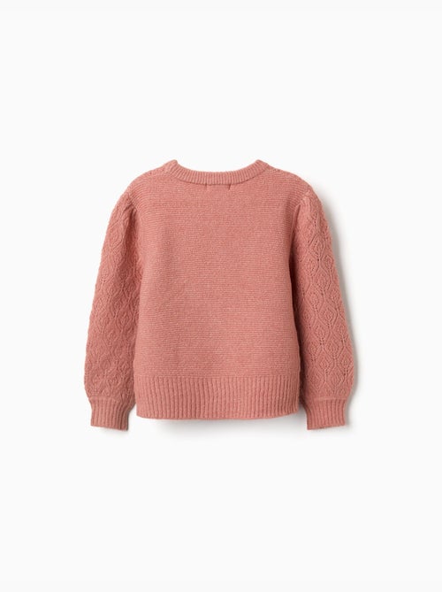 Pull en maille ajourée avec manches bouffantes - Kiabi Pull en maille ajourée avec manches bouffantes - Kiabi