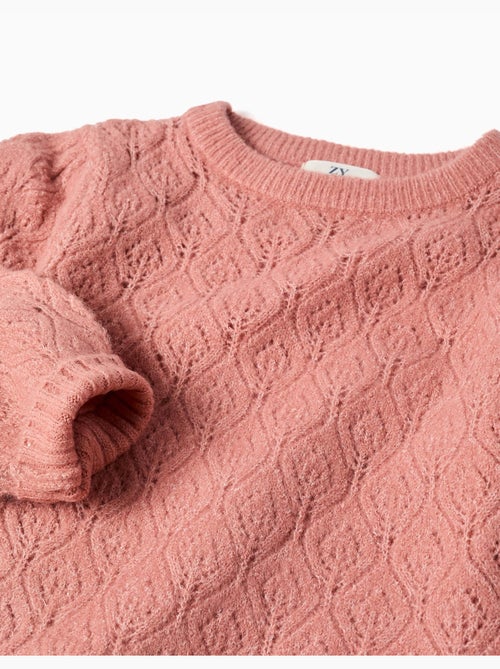 Pull en maille ajourée avec manches bouffantes - Kiabi Pull en maille ajourée avec manches bouffantes - Kiabi